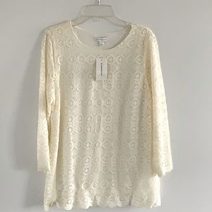 Charter Club cream Knit Blouse